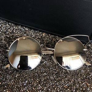 Silver Cat Eye Sunglasses